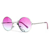 SA106 Retro Groovy Color Gradient Lens Circle Lens Round Hippie 70s Sunglasses