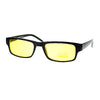 Mens New Small Face Snug Fit Color Lens Rectangular Plastic Frame Sunglasses