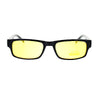 Mens New Small Face Snug Fit Color Lens Rectangular Plastic Frame Sunglasses