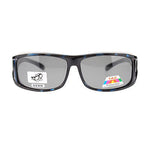 Mens Camouflage Rectangular Fit Over Polarized Anti Glare Sunglasses