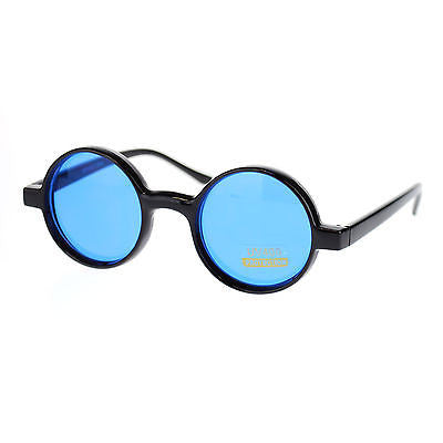 Color Lens Retro Classic Circle Lens Round Plastic 70s Hippie Groovy Sunglasses