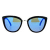 SA106 Womens Color Mirror Reflective Lens Oversize Cat Eye Sunglasses