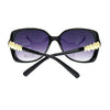 Womens Oversized Butterfly Metal Gold Nugget Rhinestone Diva Fashion Sunglasses