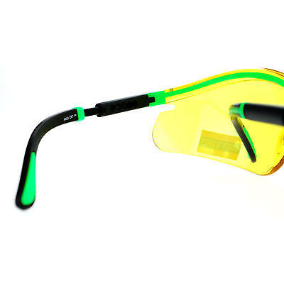 SA106 Yellow HD Lens Adjustable Arm UV Protection Rimless Warp Safety Glasses