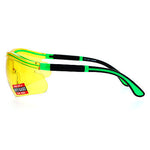 SA106 Yellow HD Lens Adjustable Arm UV Protection Rimless Warp Safety Glasses