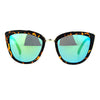 SA106 Womens Color Mirror Reflective Lens Oversize Cat Eye Sunglasses