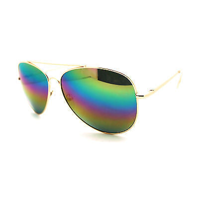 Oil Slick Rusta Mirror Lens Police Motorcycle Biker Cop Aviator Sunglasses