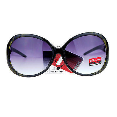 CG Eyewear Oversize Metalic Scribble Skatch Pattern Plastic Butterfly Sunglasses