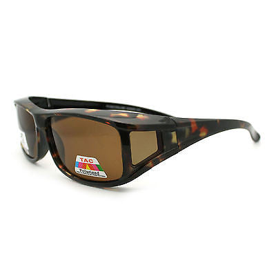 Mens Camouflage Rectangular Fit Over Polarized Anti Glare Sunglasses