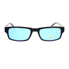 Mens New Small Face Snug Fit Color Lens Rectangular Plastic Frame Sunglasses