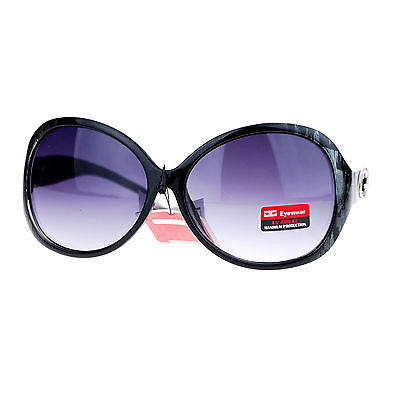 CG Eyewear Oversize Metalic Scribble Skatch Pattern Plastic Butterfly Sunglasses