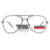 SA106 Classic Wire Rim Tear Drop Shape Aviator Clear Lens Eye Glasses