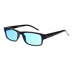 Mens New Small Face Snug Fit Color Lens Rectangular Plastic Frame Sunglasses