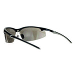 SA106 Mens All Black Bifocal Lens Sport Baseball Half Rim Sunglasses