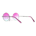 SA106 Retro Groovy Color Gradient Lens Circle Lens Round Hippie 70s Sunglasses