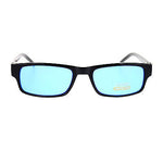 Mens New Small Face Snug Fit Color Lens Rectangular Plastic Frame Sunglasses