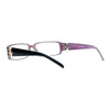 SA106 Flor de Lis Womens Narrow Rectangular Clear Lens Eye Glasses