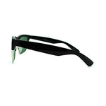 Mens Tampered Glass Lens Retro Half Rim Nerdy Geek Hipster Horn Sunglasses