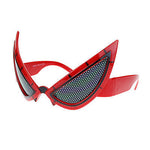 Red Novelty Party Shade Super Hero Mesh Lens Mask Warp Sunglasses