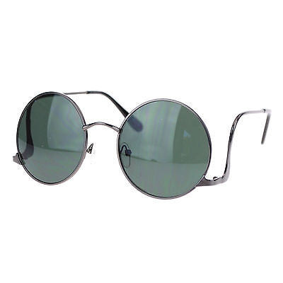 SA106 Womens Swan Drop Temple Retro Circle Round Lens Runway Sunglasses