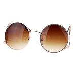 SA106 Womens Swan Drop Temple Retro Circle Round Lens Runway Sunglasses