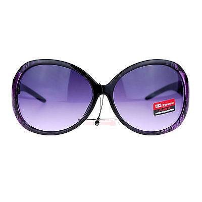 CG Eyewear Oversize Metalic Scribble Skatch Pattern Plastic Butterfly Sunglasses