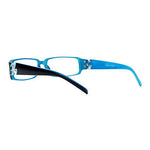 SA106 Flor de Lis Womens Narrow Rectangular Clear Lens Eye Glasses