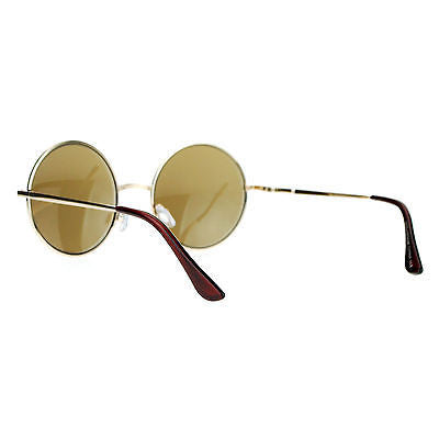 SA106 Beveled Edge Round Circle Lens Groovy Retro Celebrity Sunglasses