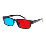 Unisex Cyan and Red Steroscope Anaglyphic 3D Lens Narrow Rectangular Sunglasses