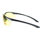 Mens Polarized Yellow Night Driving Lens Sport Baseball Half Rim Sunglasses