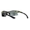 SA106 Mens Hunters Baseball Half Rim Camouflage Print Camo Sunglasses