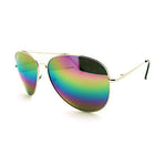 Oil Slick Rusta Mirror Lens Police Motorcycle Biker Cop Aviator Sunglasses