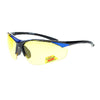 Mens Polarized Yellow Night Driving Lens Sport Baseball Half Rim Sunglasses