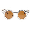 New Womens Metal Wire Weave Cat Eye Unique Runway Designer Fashion Sunglasses