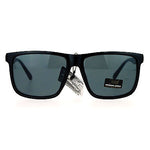 Locs Mens Hardcore Gangster Plastic Oversize Thin Plastic Horn Rim Sunglasses