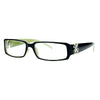 SA106 Flor de Lis Womens Narrow Rectangular Clear Lens Eye Glasses