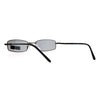 SA106 Snug Fit Small Mens Rectangular Metal Rim Classic Color Lens Sunglasses