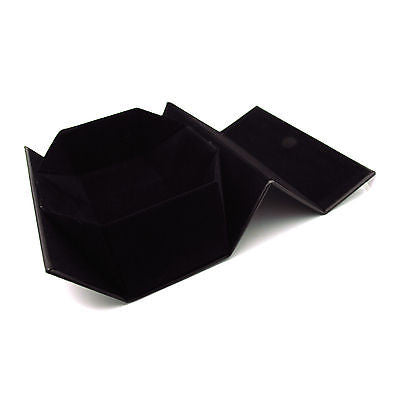 Black Collapsible Folding Rectangular Box Sunglasse Glasses Carrying Hard Case