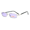 SA106 Snug Fit Small Mens Rectangular Metal Rim Classic Color Lens Sunglasses