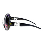 CG Eyewear Oversize Metalic Scribble Skatch Pattern Plastic Butterfly Sunglasses