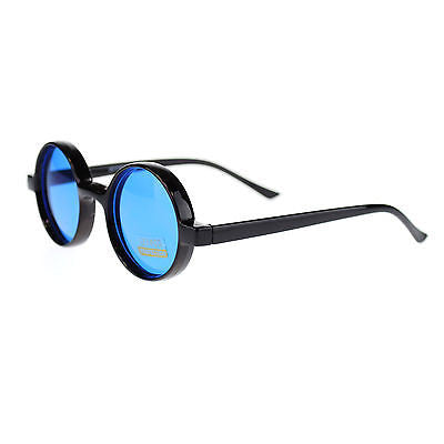 Color Lens Retro Classic Circle Lens Round Plastic 70s Hippie Groovy Sunglasses