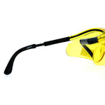 SA106 Yellow HD Lens Adjustable Arm UV Protection Rimless Warp Safety Glasses