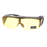 Barricade Large Oversize Mens Polarized Flip Up Fitover Wear Over Sunglasses