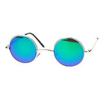 Retro Extra Small Snug Fit Round Circle Color Lens 70s Groovy Hippie Sunglasses