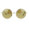 SA106 Beveled Edge Round Circle Lens Groovy Retro Celebrity Sunglasses