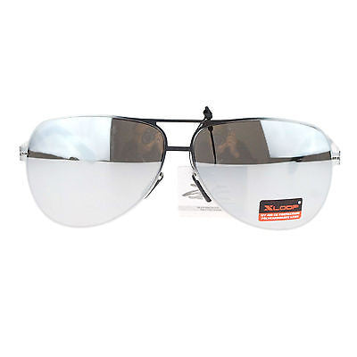 X Loop Luxury Sports Flexible Metal Color Mirror Lens Aviator Mens Sunglasses