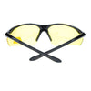 Mens Polarized Yellow Night Driving Lens Sport Baseball Half Rim Sunglasses