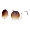 SA106 Womens Swan Drop Temple Retro Circle Round Lens Runway Sunglasses