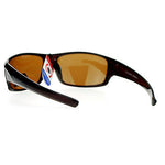 Anti Glare Polarized Lens Mens Classic Rectangular Warp Around Sports Sunglasses