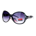 CG Eyewear Oversize Metalic Scribble Skatch Pattern Plastic Butterfly Sunglasses